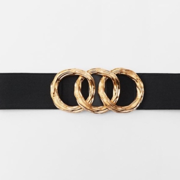 ?NWOT. Zara Circles Waist Elastic Belt. Size 30.